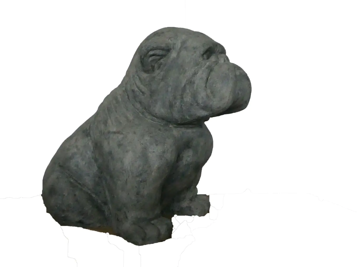  Product image 4 of the product “Sitting bulldog approx. 115cm, hollow cast stone. ”